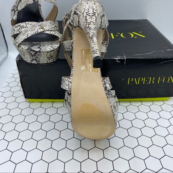 Paper Fox Snake Skin Platform Stilettos “Reva” - Picture 3 of 5